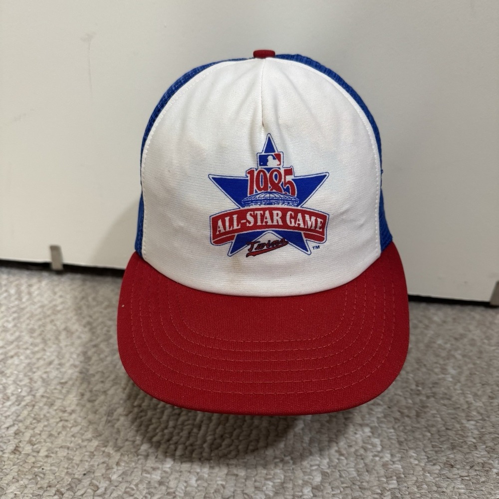 Vintage 1985 Minnesota Twins All Star Game Mesh Mens Snap Truckers Hat Cap